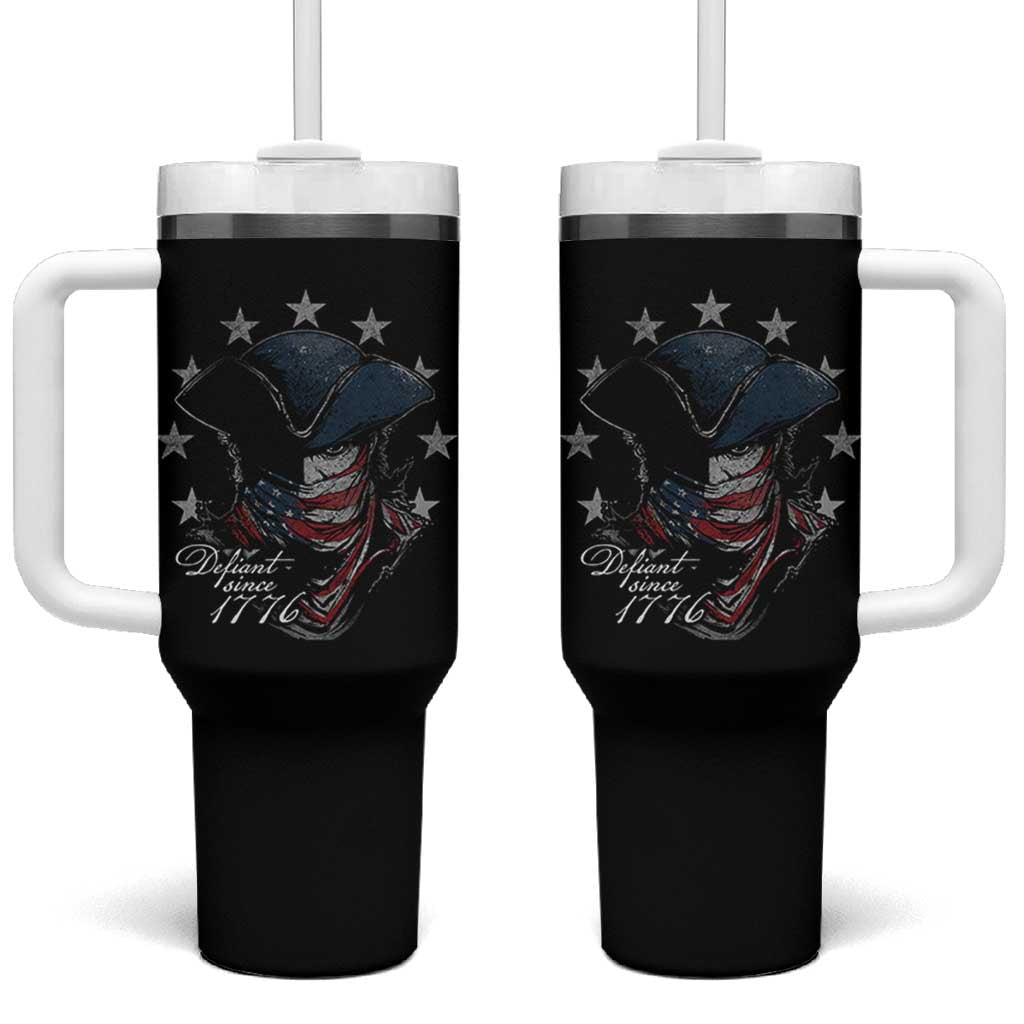 Funny Defiant Since 1776 Tumbler With Handle Minutemen American Revolution - Wonder Print Shop