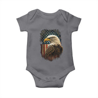 Funny American Flag Bald Eagle Patriotic 4th of July Baby Onesie - Wonder Print Shop