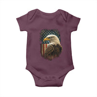 Funny American Flag Bald Eagle Patriotic 4th of July Baby Onesie - Wonder Print Shop