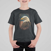 Funny American Flag Bald Eagle Patriotic 4th of July T Shirt For Kid - Wonder Print Shop