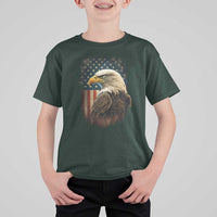 Funny American Flag Bald Eagle Patriotic 4th of July T Shirt For Kid - Wonder Print Shop