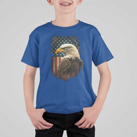 Funny American Flag Bald Eagle Patriotic 4th of July T Shirt For Kid - Wonder Print Shop