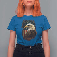 Funny American Flag Bald Eagle Patriotic 4th of July T Shirt For Women - Wonder Print Shop