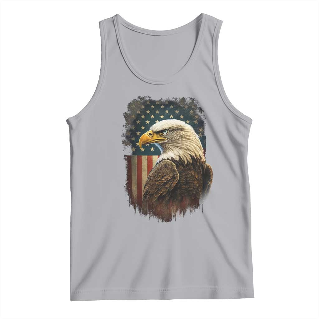 Funny American Flag Bald Eagle Patriotic 4th of July Tank Top - Wonder Print Shop