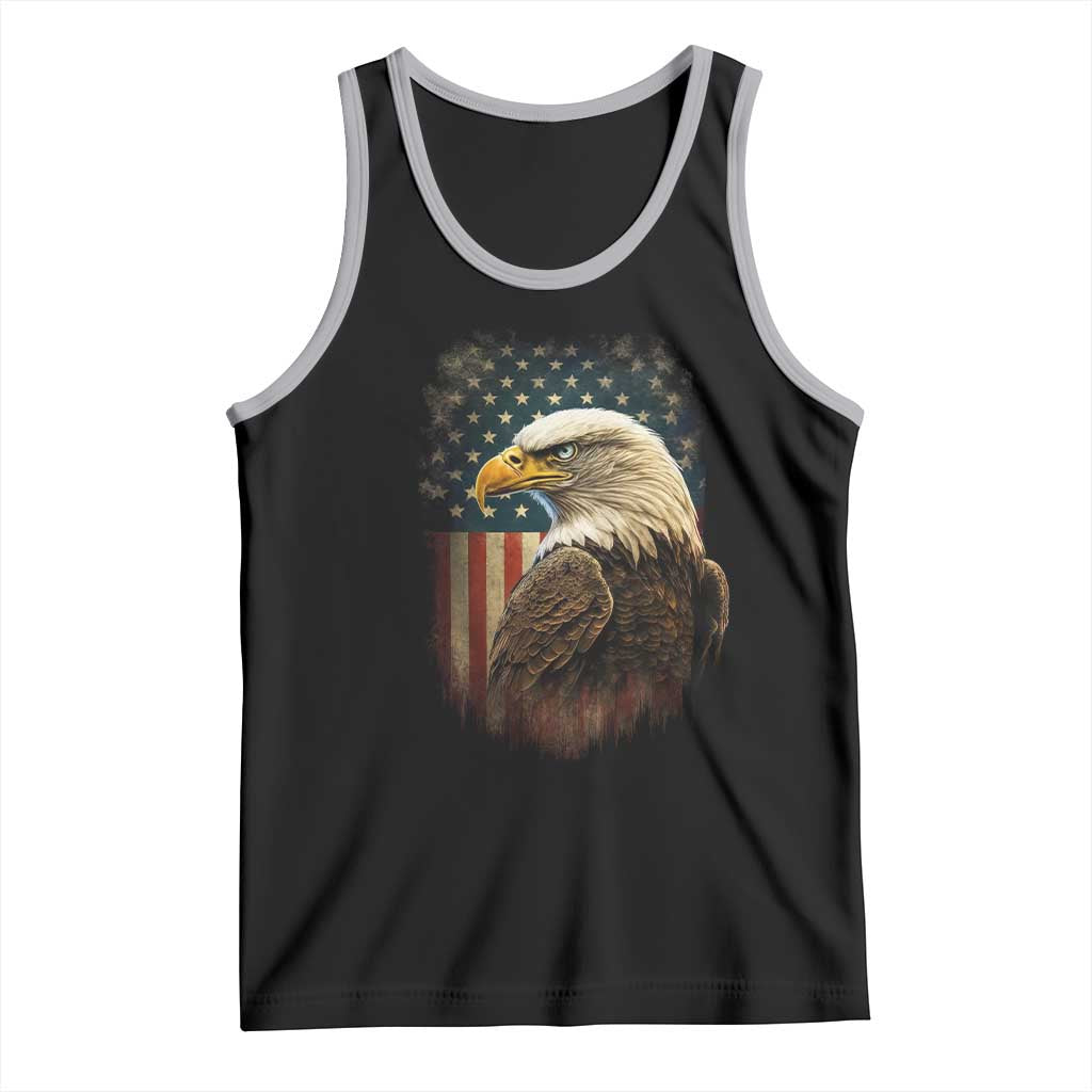 Funny American Flag Bald Eagle Patriotic 4th of July Tank Top - Wonder Print Shop