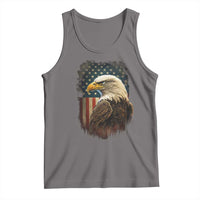 Funny American Flag Bald Eagle Patriotic 4th of July Tank Top - Wonder Print Shop