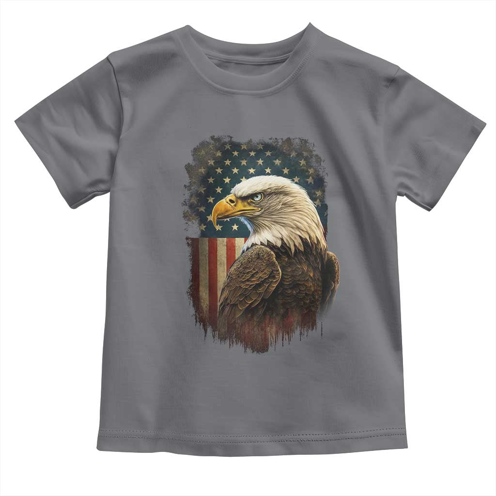 Funny American Flag Bald Eagle Patriotic 4th of July Toddler T Shirt - Wonder Print Shop