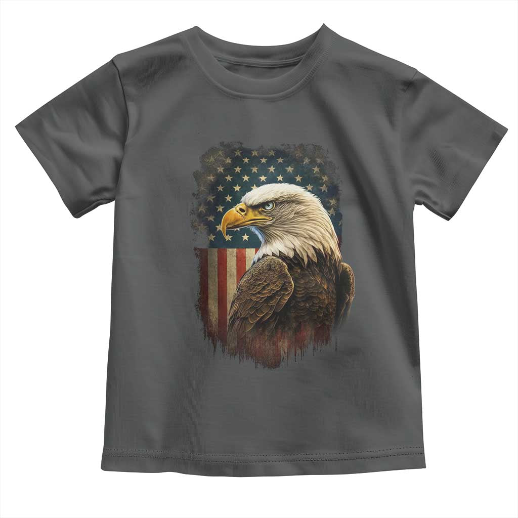 Funny American Flag Bald Eagle Patriotic 4th of July Toddler T Shirt - Wonder Print Shop