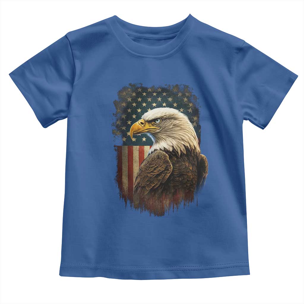 Funny American Flag Bald Eagle Patriotic 4th of July Toddler T Shirt - Wonder Print Shop