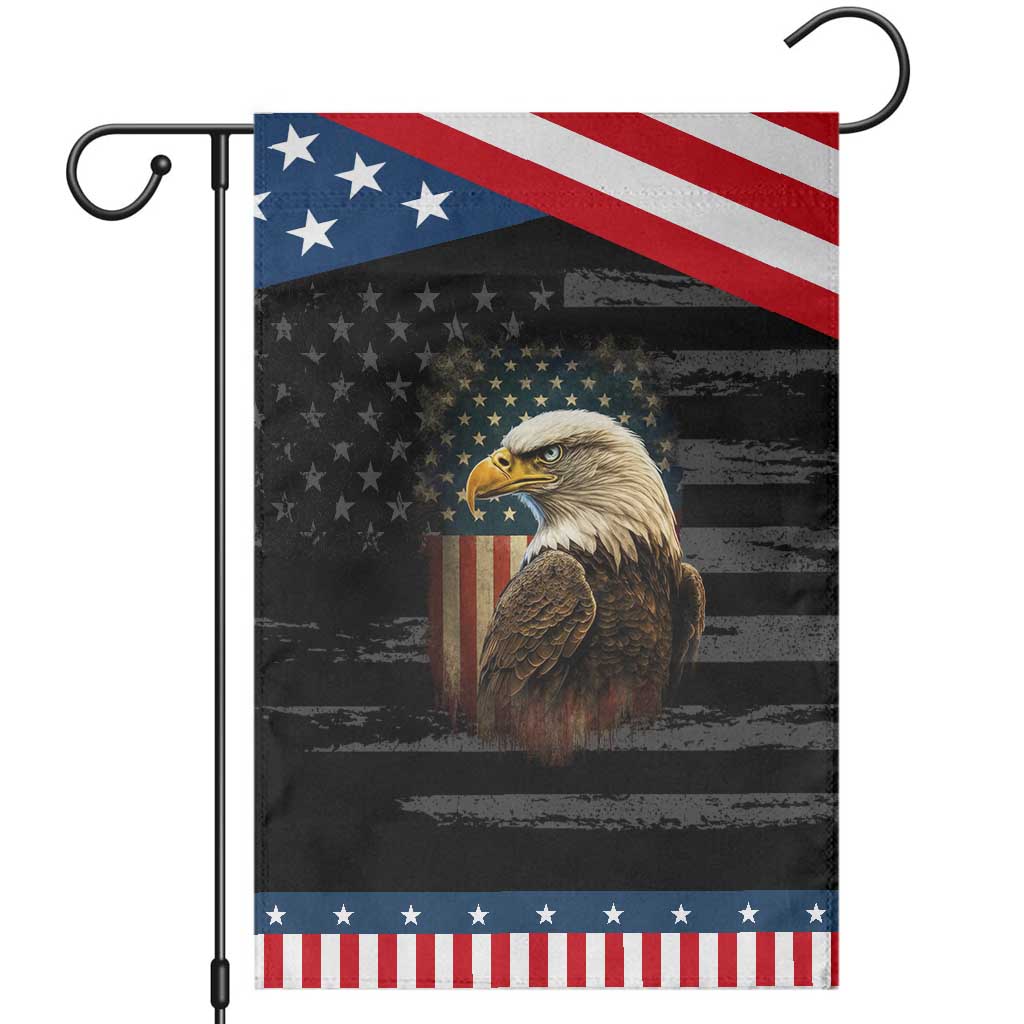 Funny American Flag Bald Eagle Patriotic 4th of July Patriotic Garden Flag
