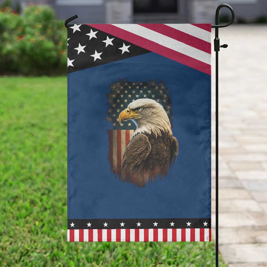 Funny American Flag Bald Eagle Patriotic 4th of July Patriotic Garden Flag