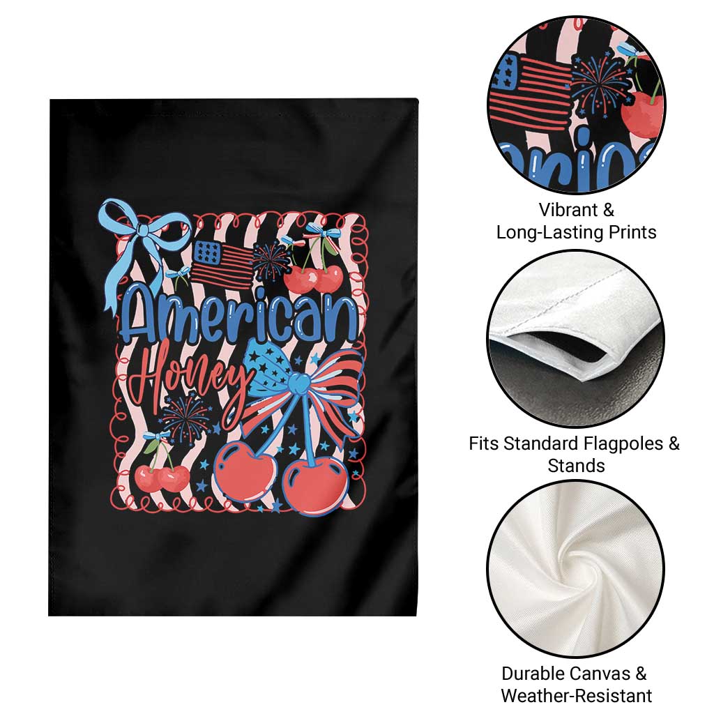Funny 4th Of July American Honey Garden Flag USA Independence Day Coquette - Wonder Print Shop