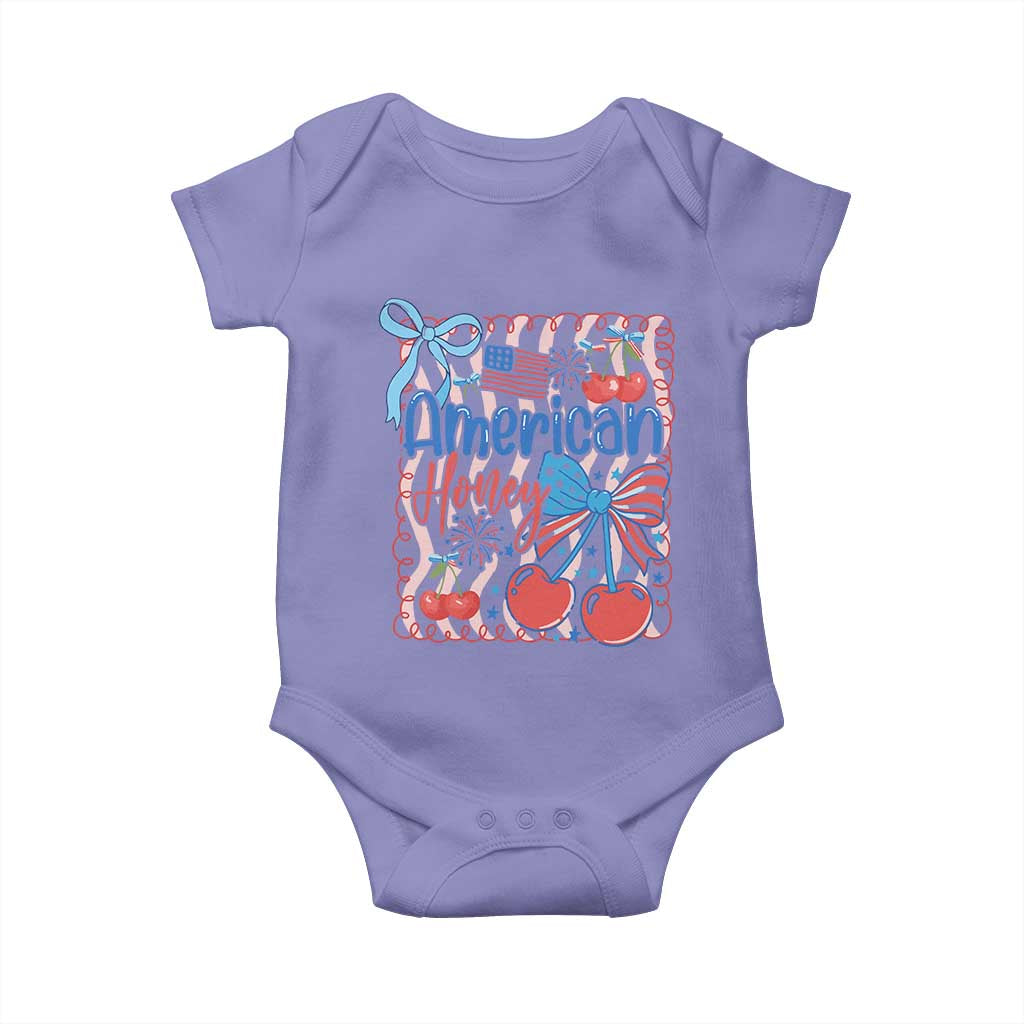 Funny 4th Of July American Honey Baby Onesie USA Independence Day Coquette - Wonder Print Shop