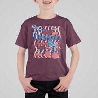 Funny 4th Of July American Honey T Shirt For Kid USA Independence Day Coquette - Wonder Print Shop