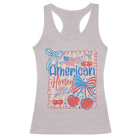 Funny 4th Of July American Honey Racerback Tank Top USA Independence Day Coquette - Wonder Print Shop