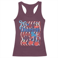 Funny 4th Of July American Honey Racerback Tank Top USA Independence Day Coquette - Wonder Print Shop