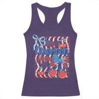 Funny 4th Of July American Honey Racerback Tank Top USA Independence Day Coquette - Wonder Print Shop