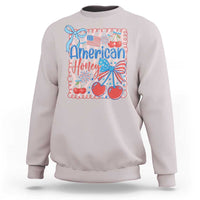 Funny 4th Of July American Honey Sweatshirt USA Independence Day Coquette - Wonder Print Shop