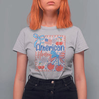 Funny 4th Of July American Honey T Shirt For Women USA Independence Day Coquette - Wonder Print Shop