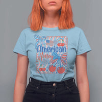 Funny 4th Of July American Honey T Shirt For Women USA Independence Day Coquette - Wonder Print Shop