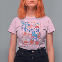 Funny 4th Of July American Honey T Shirt For Women USA Independence Day Coquette - Wonder Print Shop