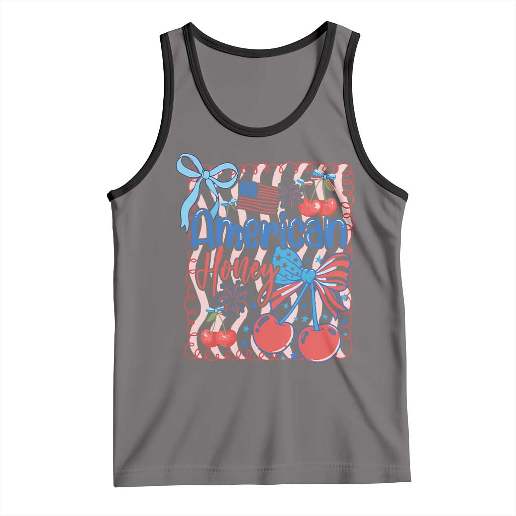 Funny 4th Of July American Honey Tank Top USA Independence Day Coquette - Wonder Print Shop