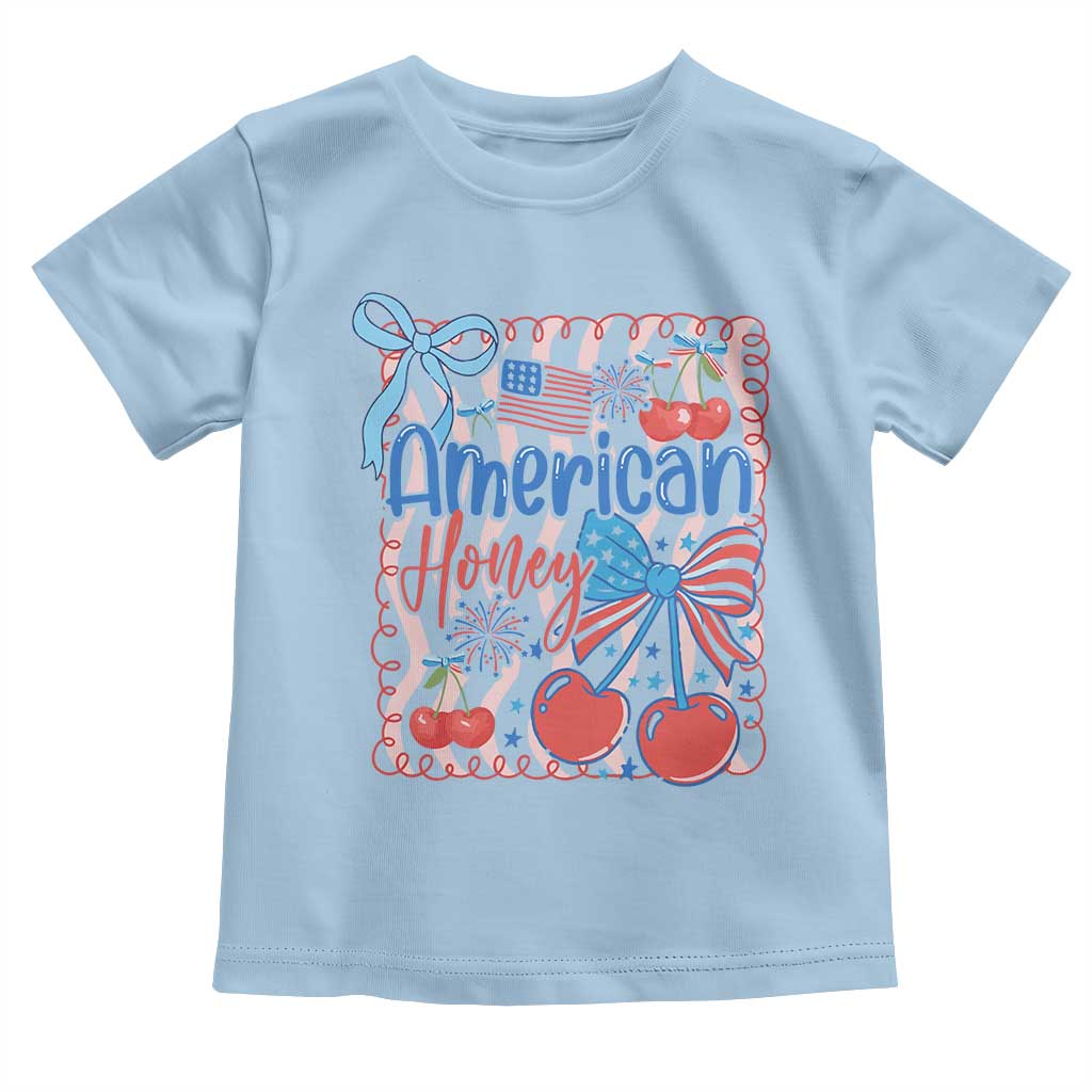 Funny 4th Of July American Honey Toddler T Shirt USA Independence Day Coquette - Wonder Print Shop