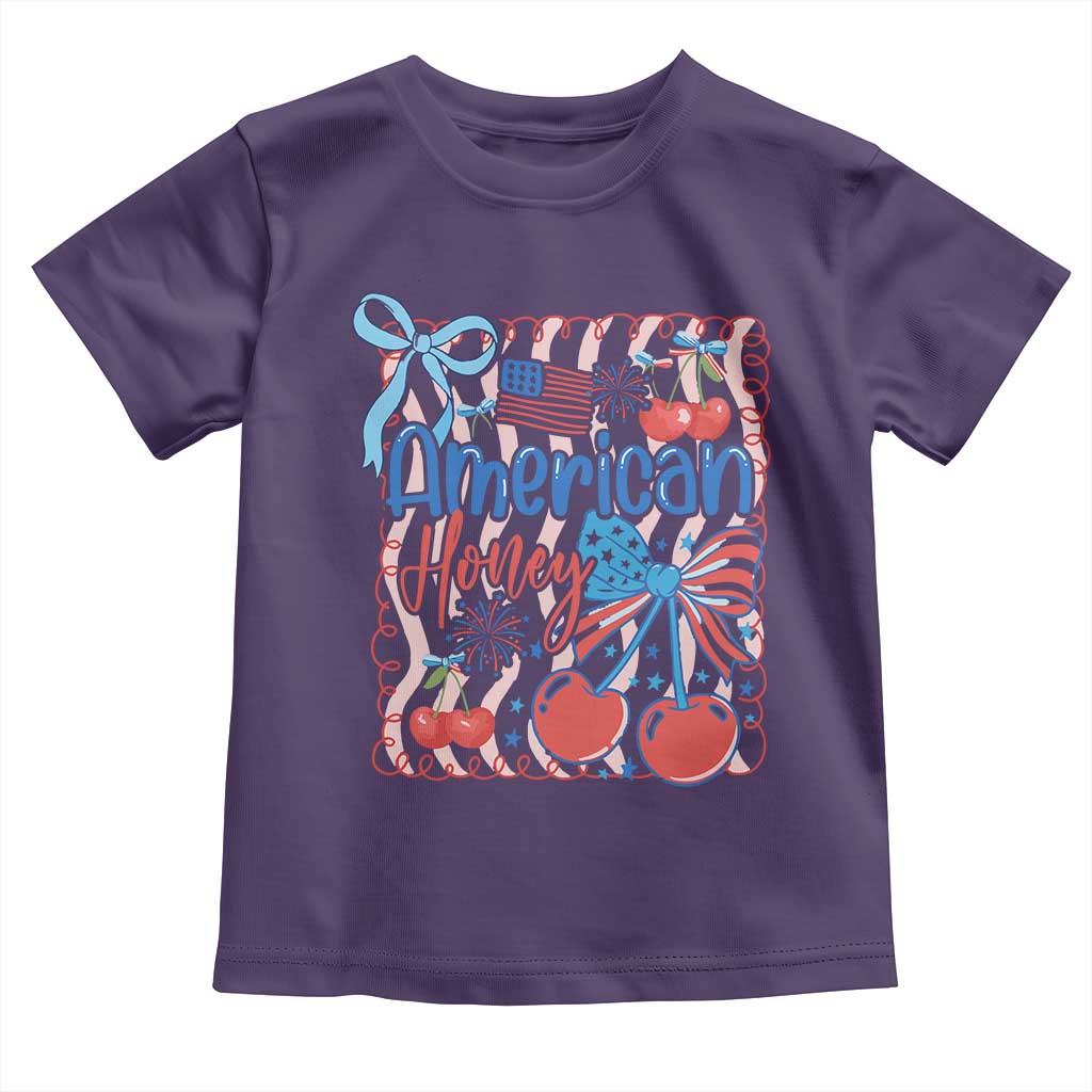 Funny 4th Of July American Honey Toddler T Shirt USA Independence Day Coquette - Wonder Print Shop