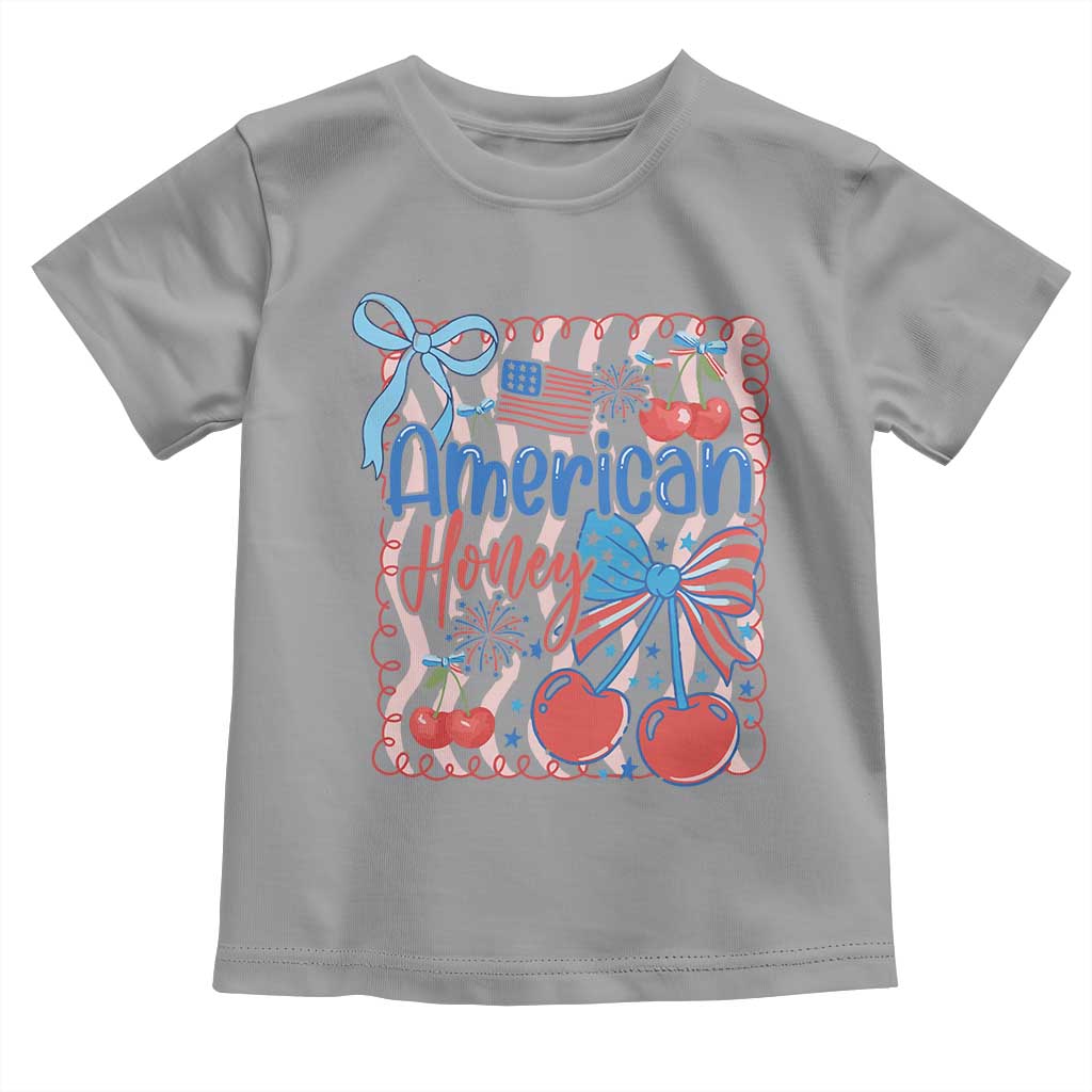 Funny 4th Of July American Honey Toddler T Shirt USA Independence Day Coquette - Wonder Print Shop