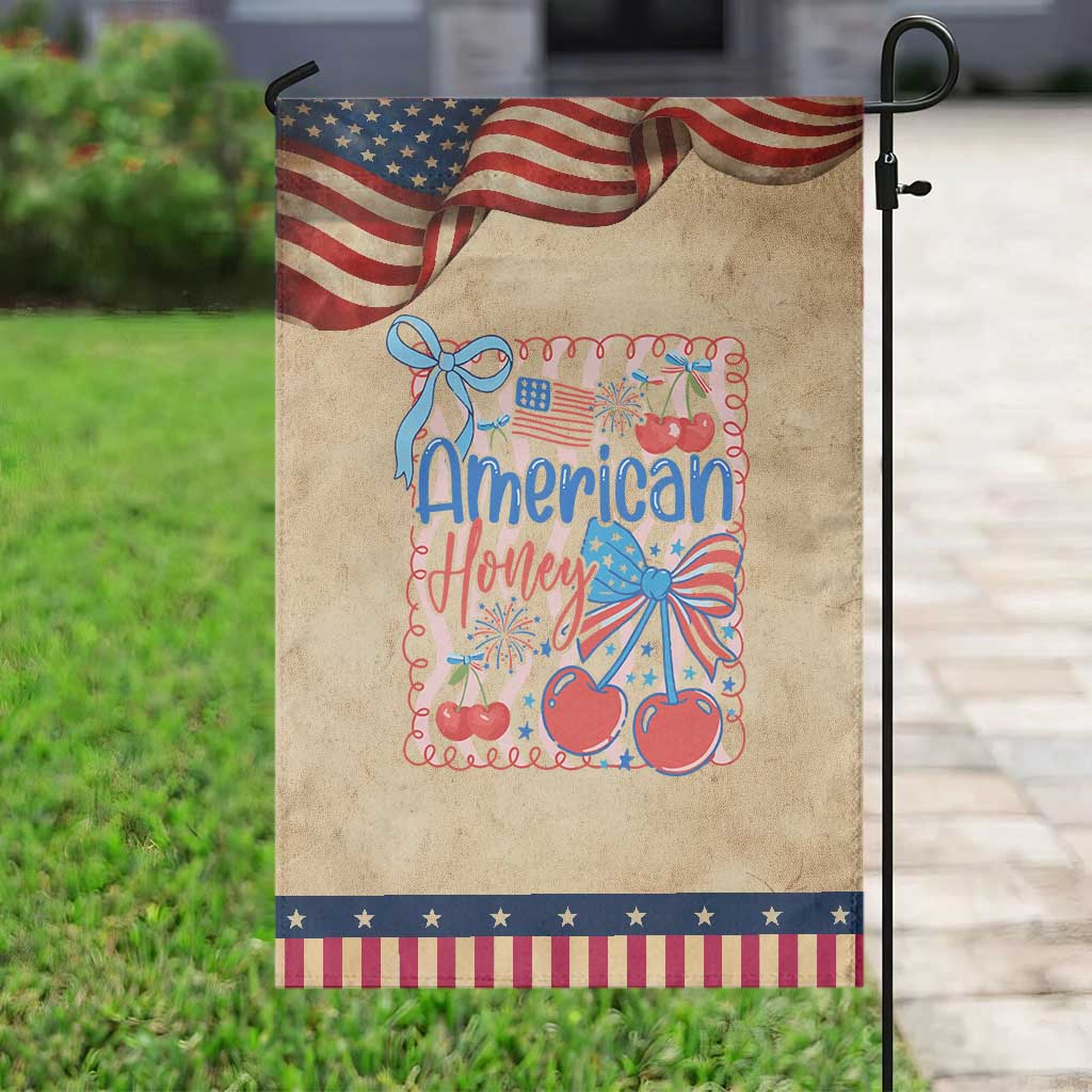 Funny 4th Of July American Honey Garden Flag USA Independence Day Coquette