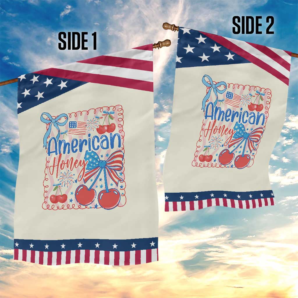 Funny 4th Of July American Honey Garden Flag USA Independence Day Coquette