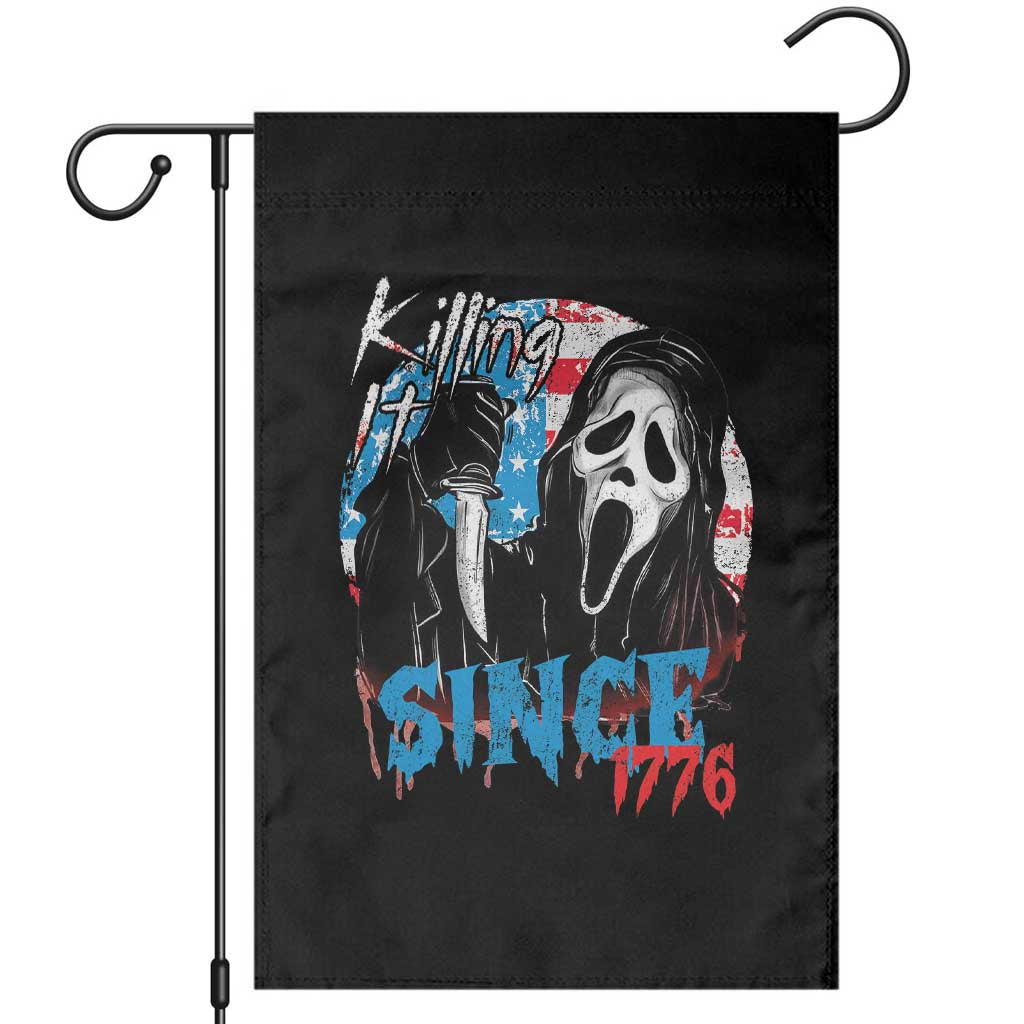 Funny Killing It Since 1776 Garden Flag Horror Movie 4th Of July USA Ghost - Wonder Print Shop