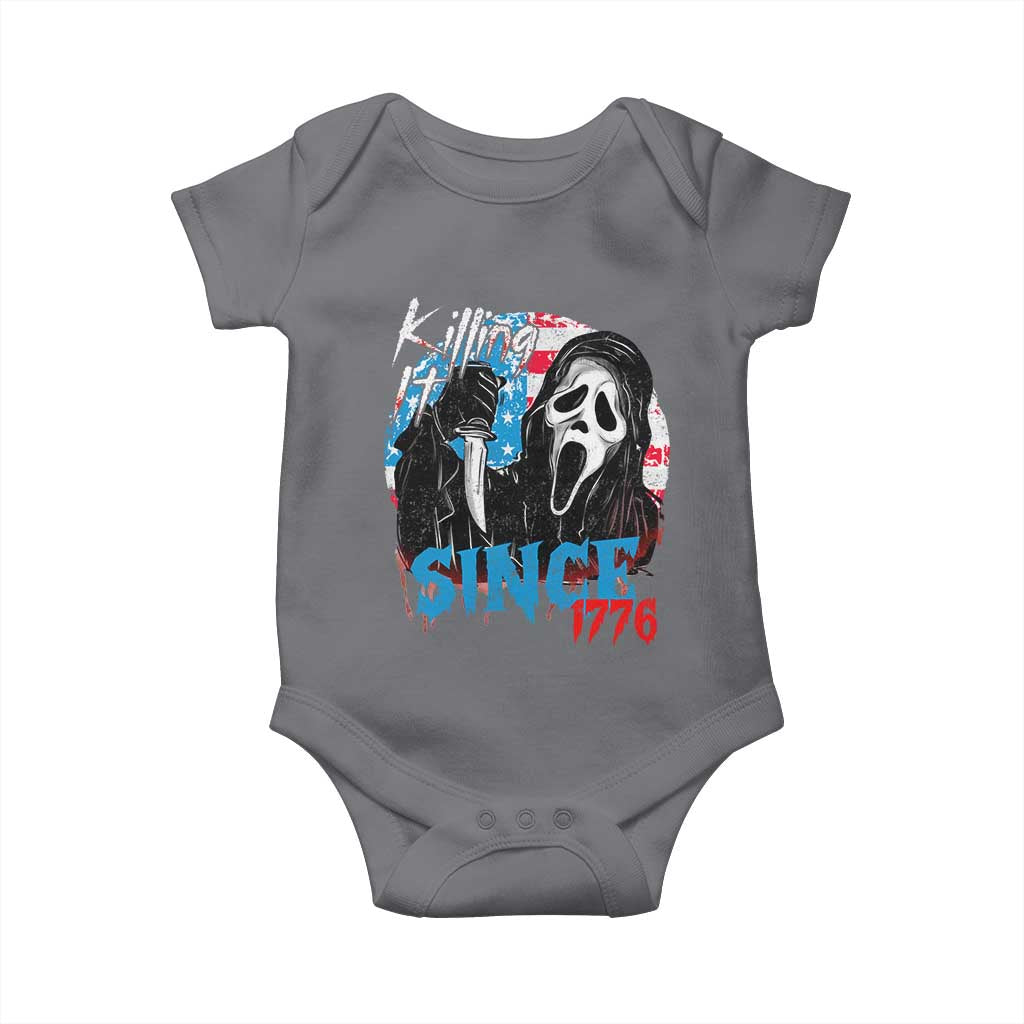 Funny Killing It Since 1776 Baby Onesie Horror Movie 4th Of July USA Ghost - Wonder Print Shop