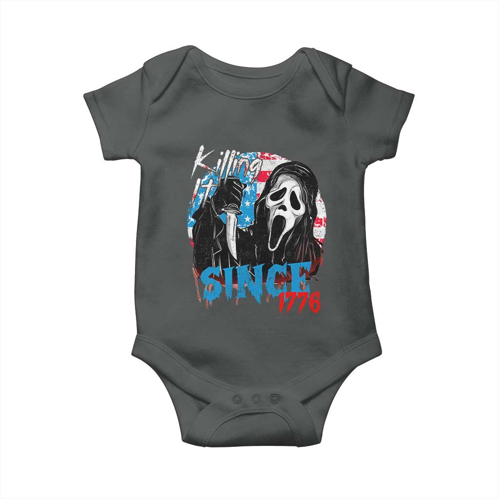 Funny Killing It Since 1776 Baby Onesie Horror Movie 4th Of July USA Ghost - Wonder Print Shop
