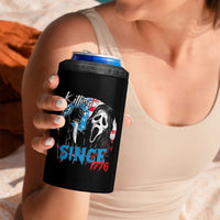 Funny Killing It Since 1776 4 in 1 Can Cooler Tumbler Horror Movie 4th Of July USA Ghost - Wonder Print Shop