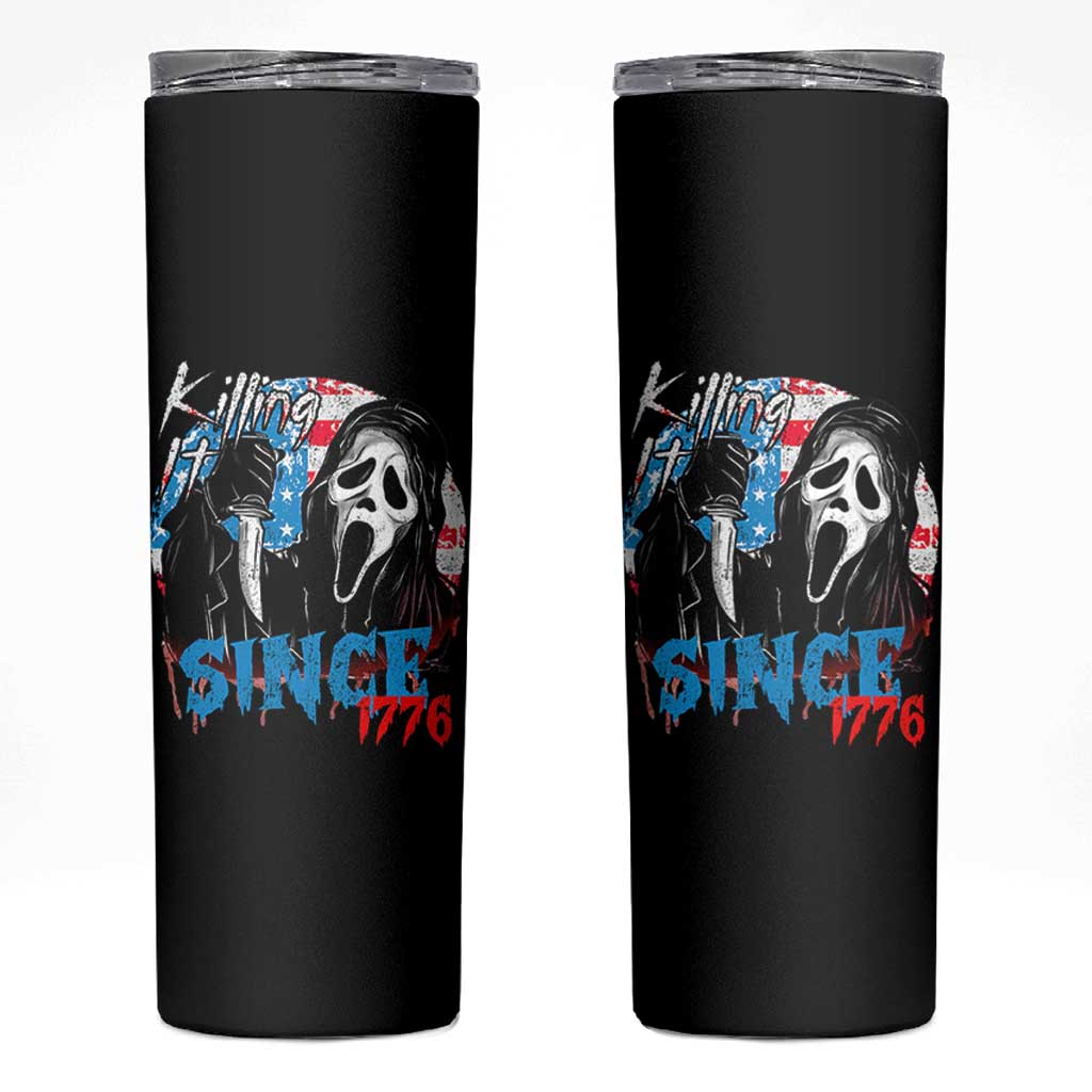 Funny Killing It Since 1776 Skinny Tumbler Horror Movie 4th Of July USA Ghost - Wonder Print Shop