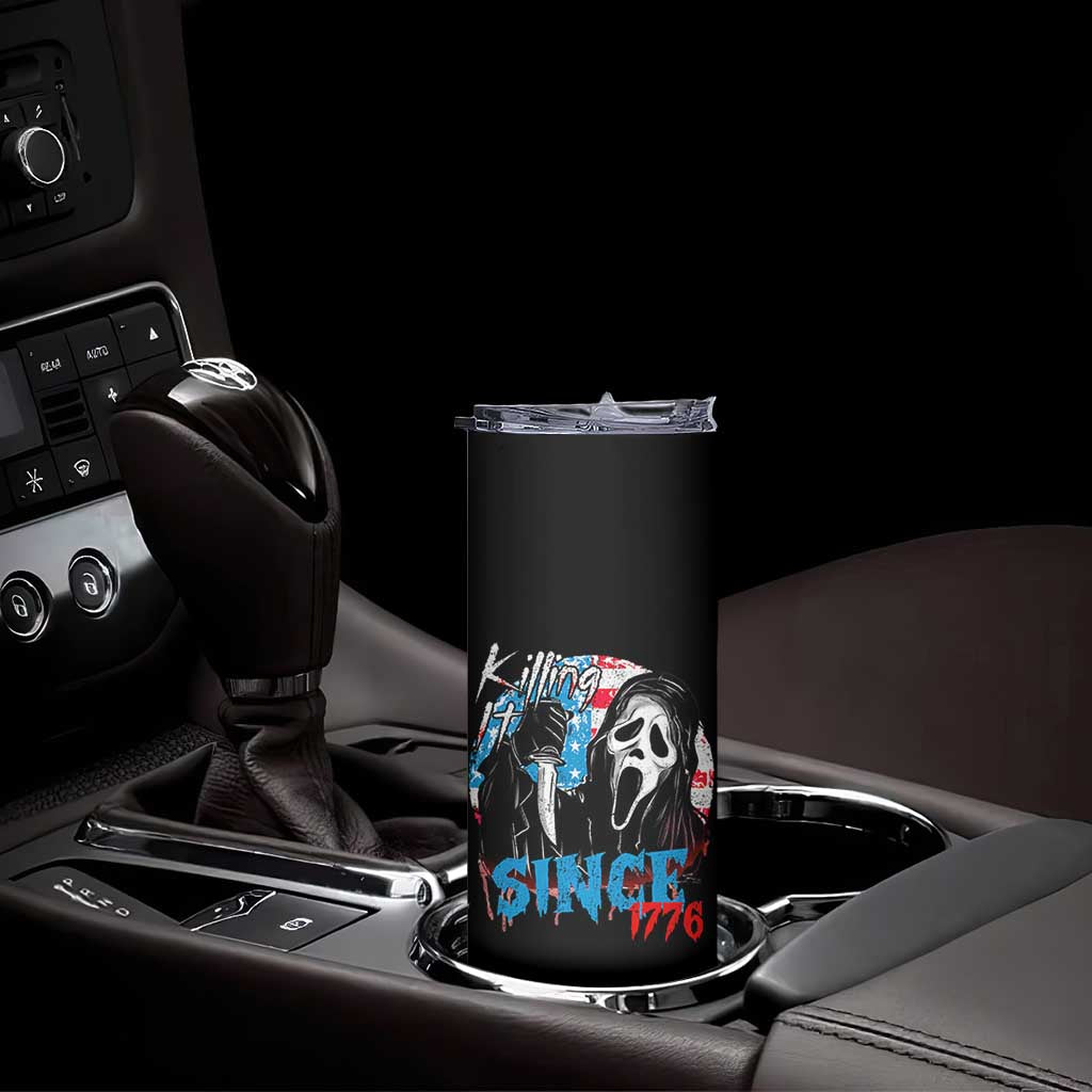 Funny Killing It Since 1776 Skinny Tumbler Horror Movie 4th Of July USA Ghost - Wonder Print Shop