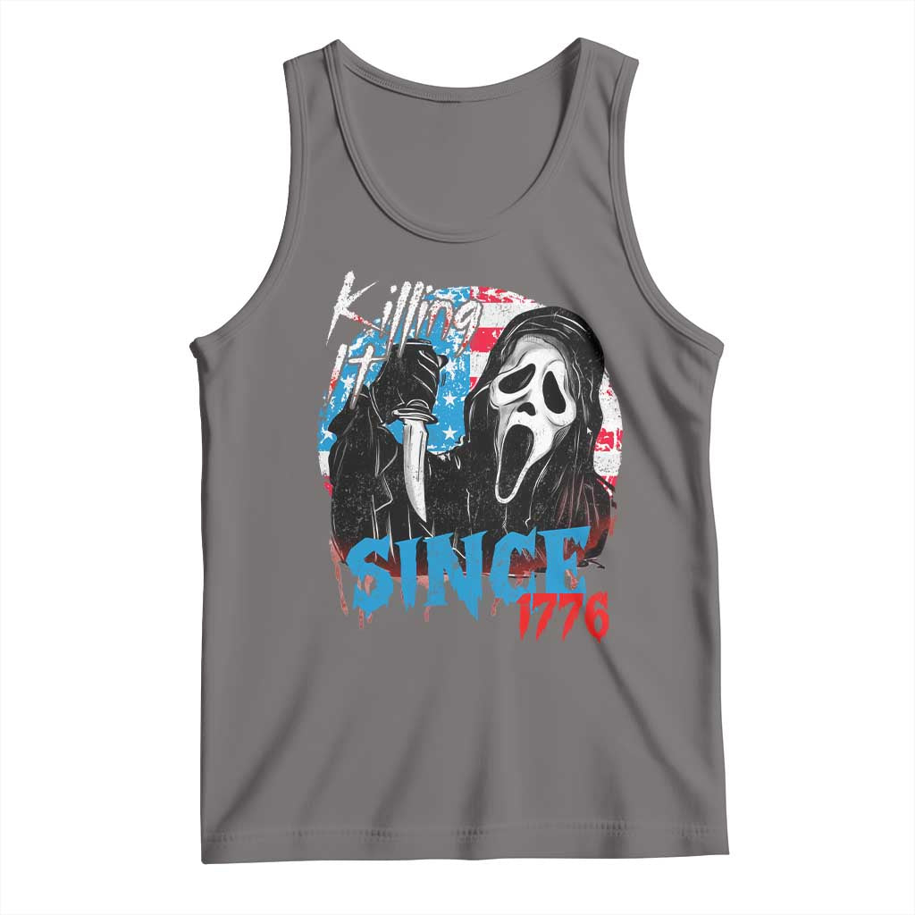 Funny Killing It Since 1776 Tank Top Horror Movie 4th Of July USA Ghost - Wonder Print Shop