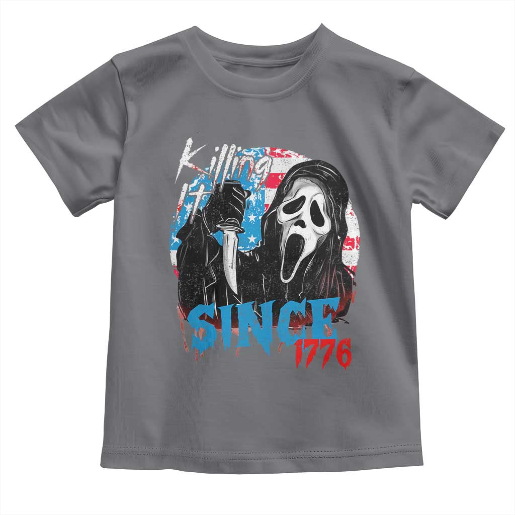 Funny Killing It Since 1776 Toddler T Shirt Horror Movie 4th Of July USA Ghost - Wonder Print Shop