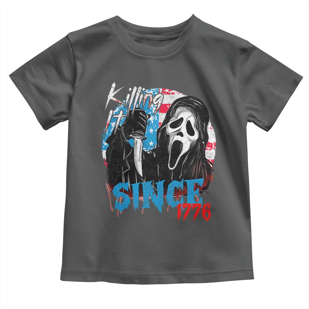 Funny Killing It Since 1776 Toddler T Shirt Horror Movie 4th Of July USA Ghost - Wonder Print Shop