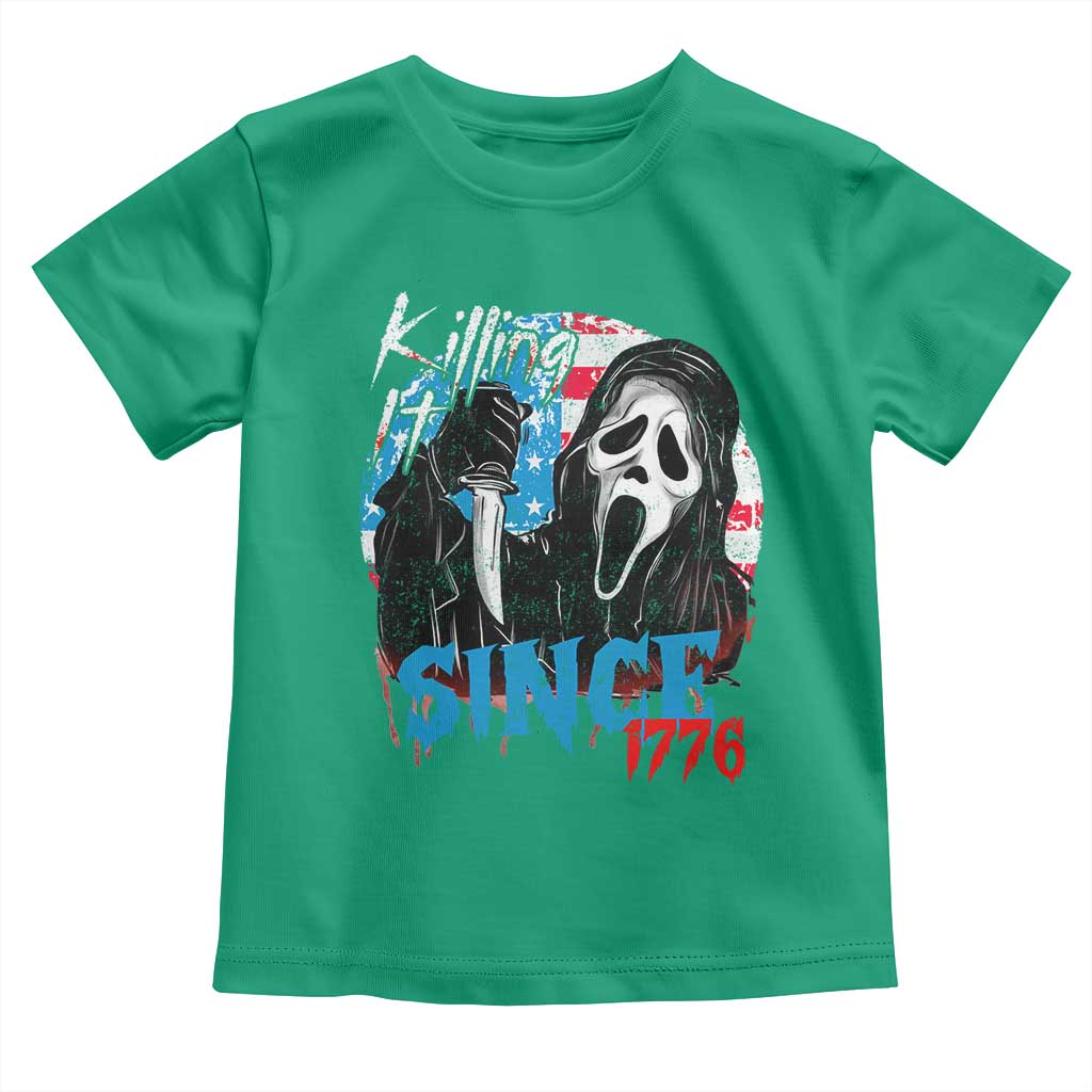 Funny Killing It Since 1776 Toddler T Shirt Horror Movie 4th Of July USA Ghost - Wonder Print Shop
