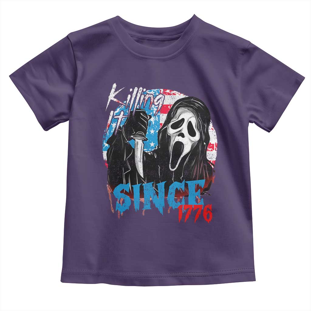 Funny Killing It Since 1776 Toddler T Shirt Horror Movie 4th Of July USA Ghost - Wonder Print Shop