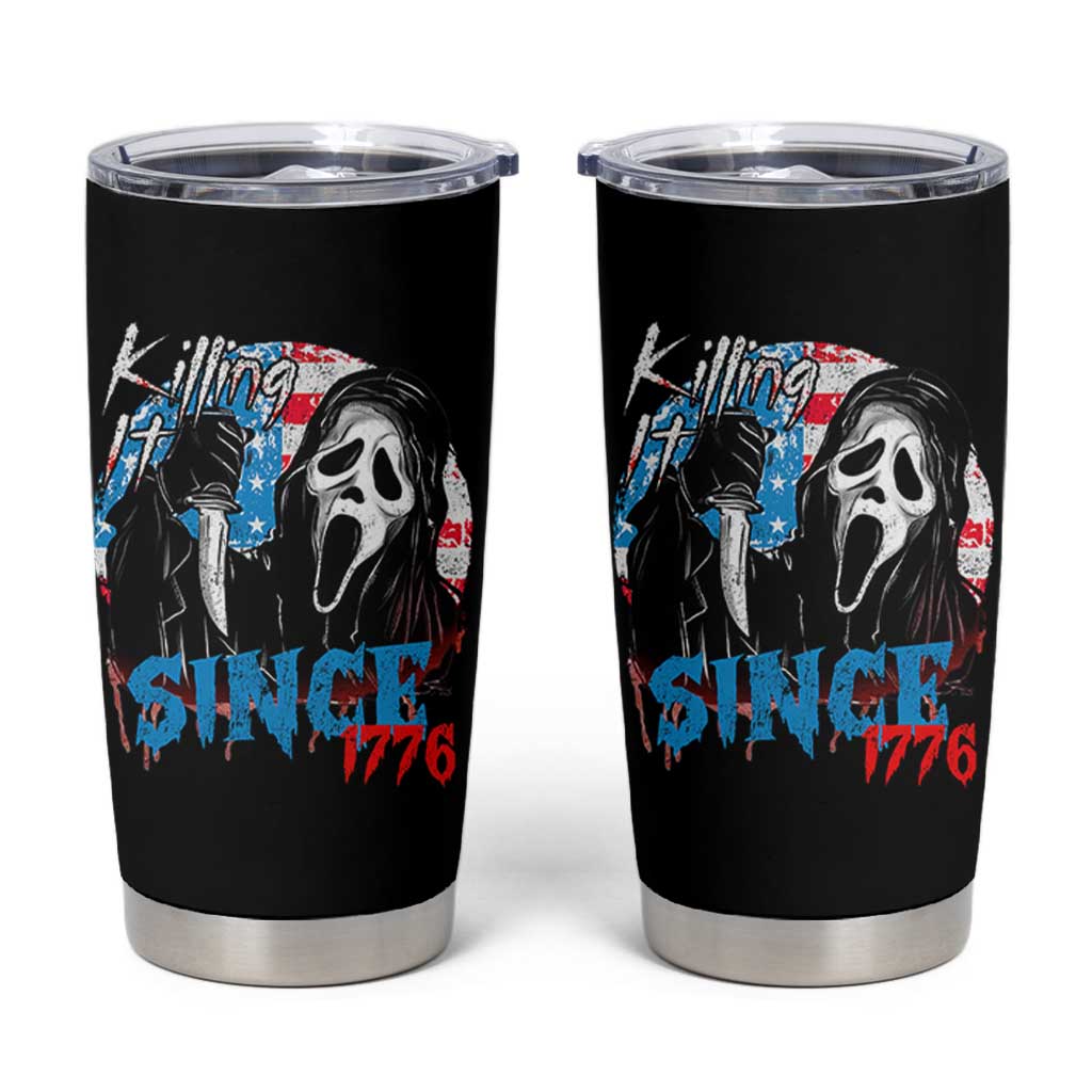 Funny Killing It Since 1776 Tumbler Cup Horror Movie 4th Of July USA Ghost - Wonder Print Shop