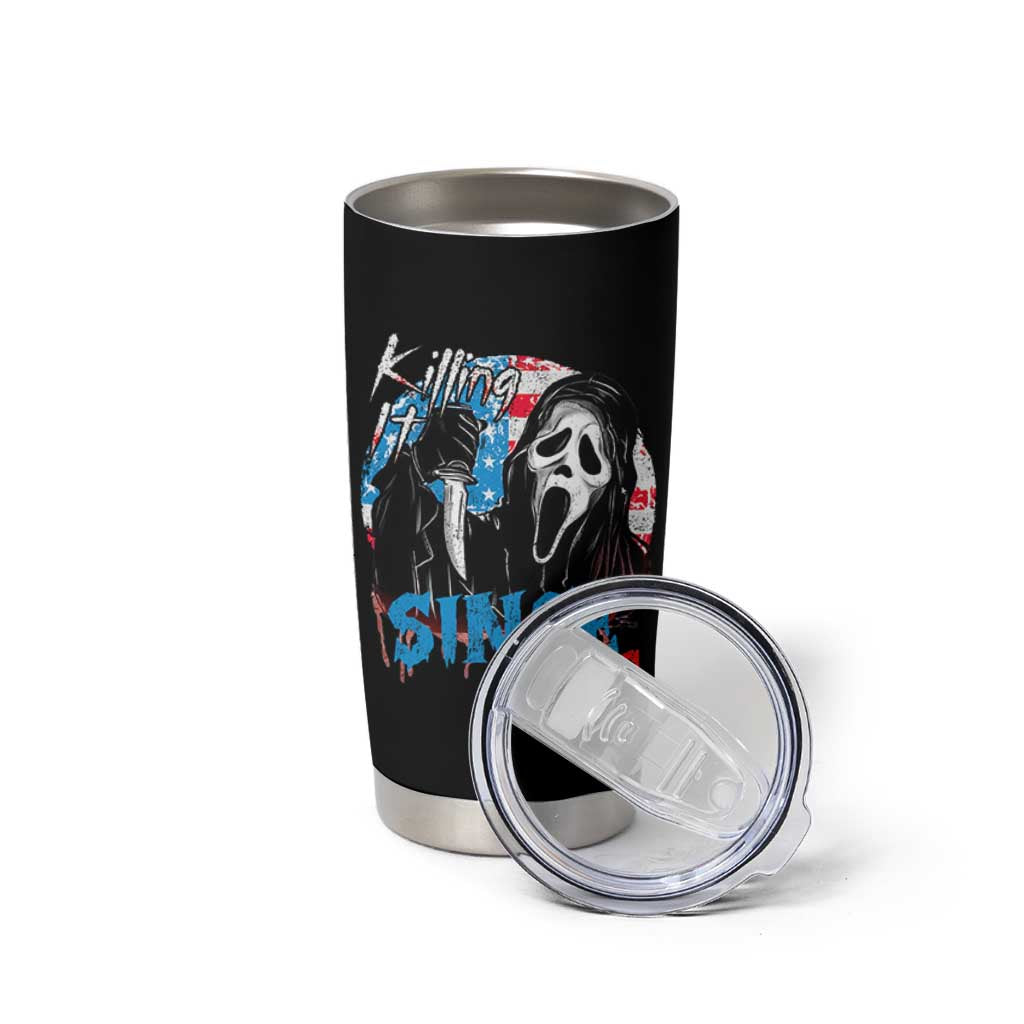 Funny Killing It Since 1776 Tumbler Cup Horror Movie 4th Of July USA Ghost - Wonder Print Shop