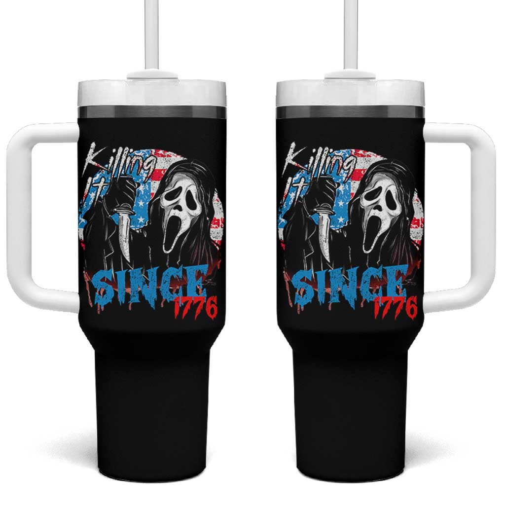 Funny Killing It Since 1776 Tumbler With Handle Horror Movie 4th Of July USA Ghost - Wonder Print Shop
