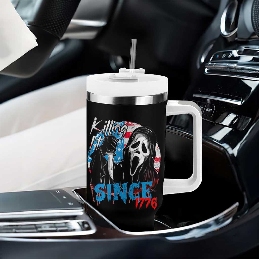 Funny Killing It Since 1776 Tumbler With Handle Horror Movie 4th Of July USA Ghost - Wonder Print Shop
