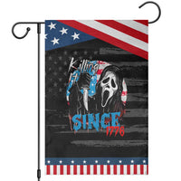 Funny Killing It Since 1776 Garden Flag Horror Movie 4th Of July USA Ghost