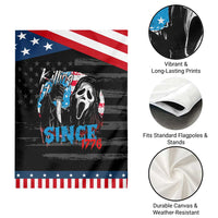 Funny Killing It Since 1776 Garden Flag Horror Movie 4th Of July USA Ghost