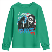 Funny Killing It Since 1776 Youth Sweatshirt Horror Movie 4th Of July USA Ghost - Wonder Print Shop