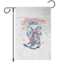 Funny 4th Of July Country Cowgirl Garden Flag American Girly Western Cowboy Boots - Wonder Print Shop